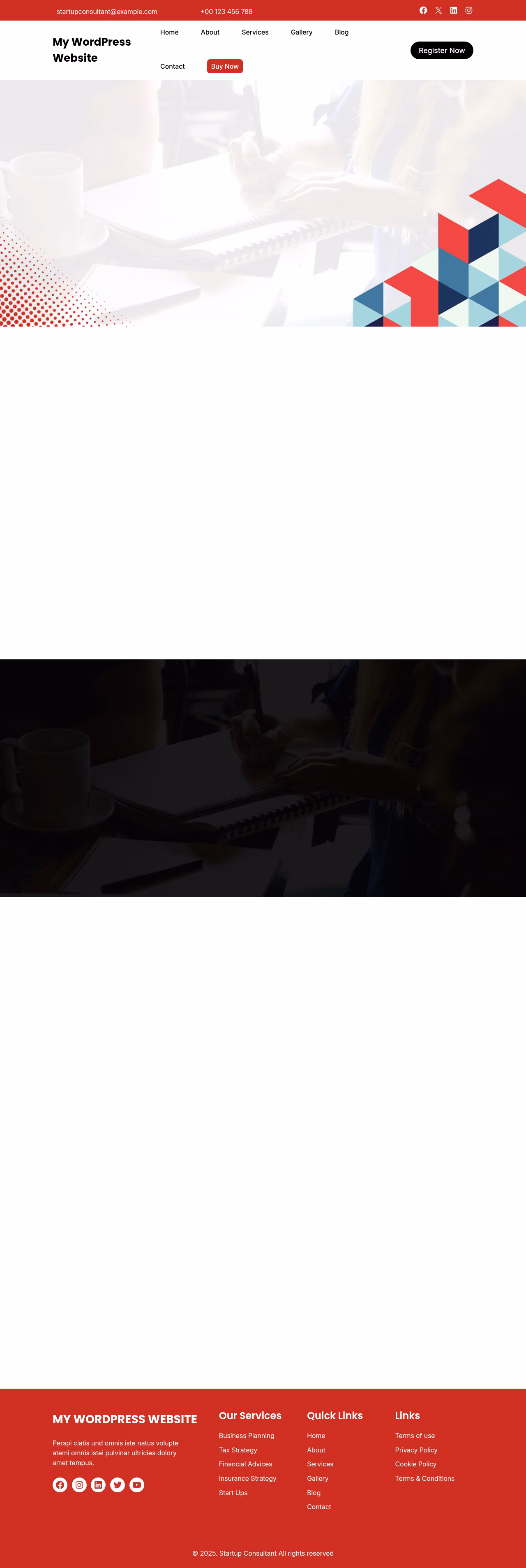 Startup Consultant home page, Drupal conversion by WordPal