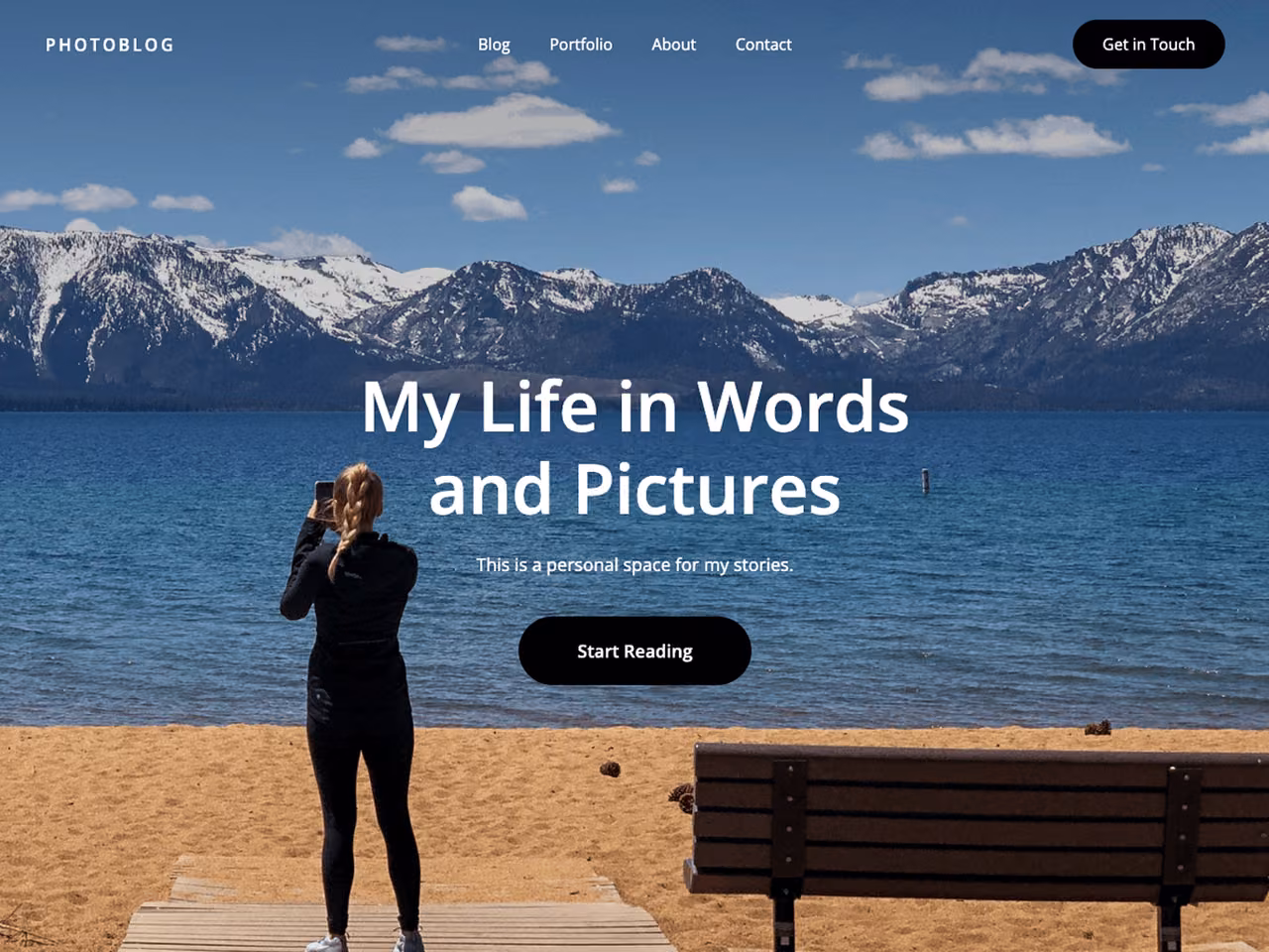 The Photography Blog home page, WordPress original