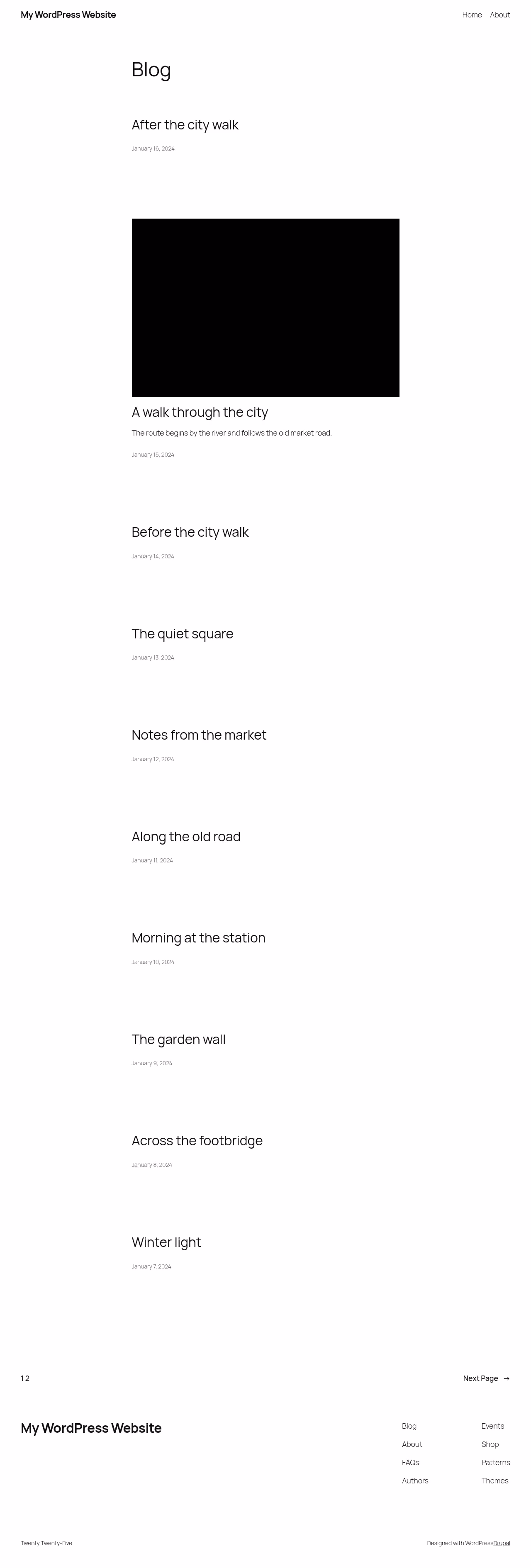Twenty Twenty-Five home page, Drupal conversion by WordPal