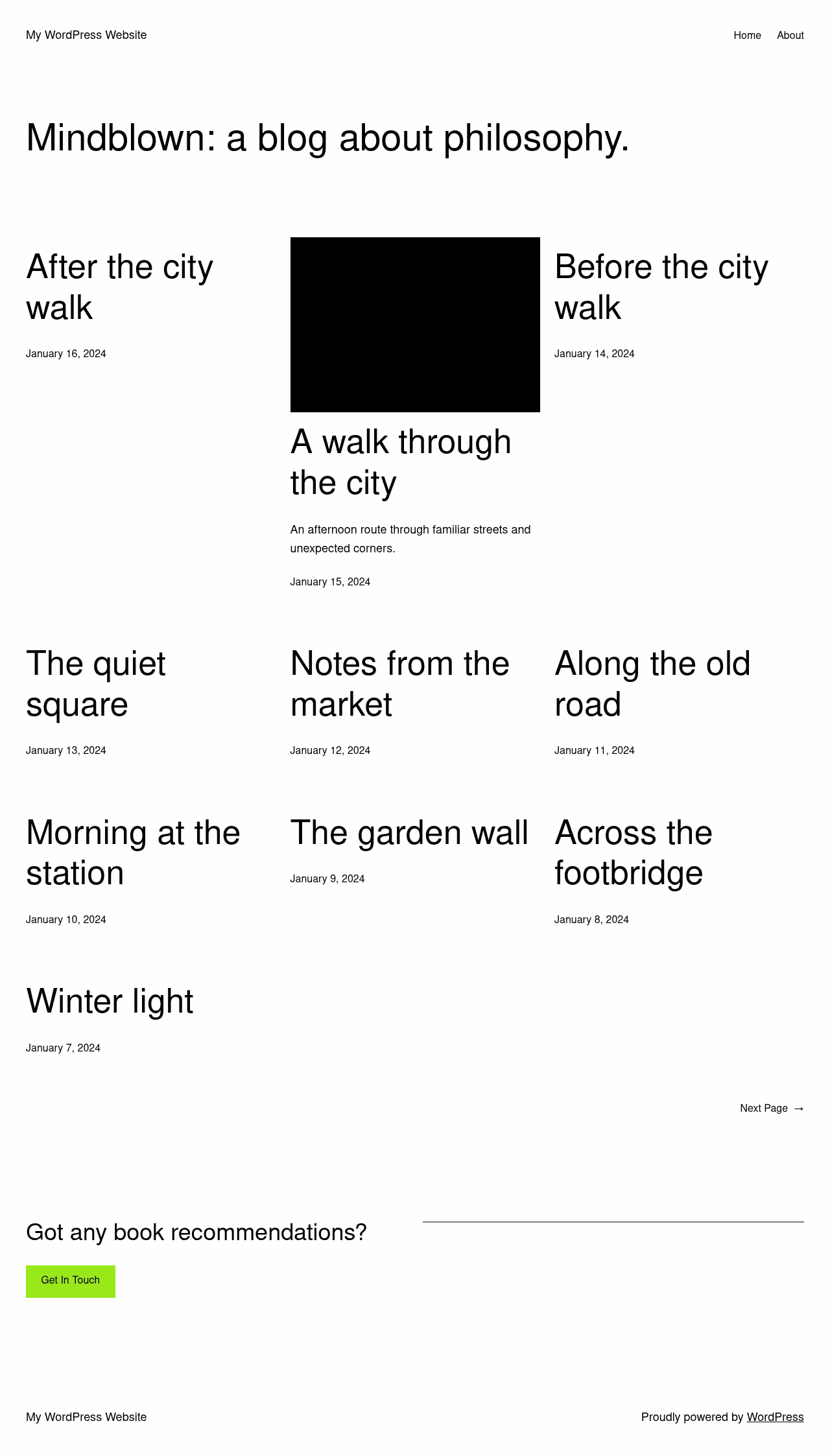 Twenty Twenty-Three home page, WordPress original