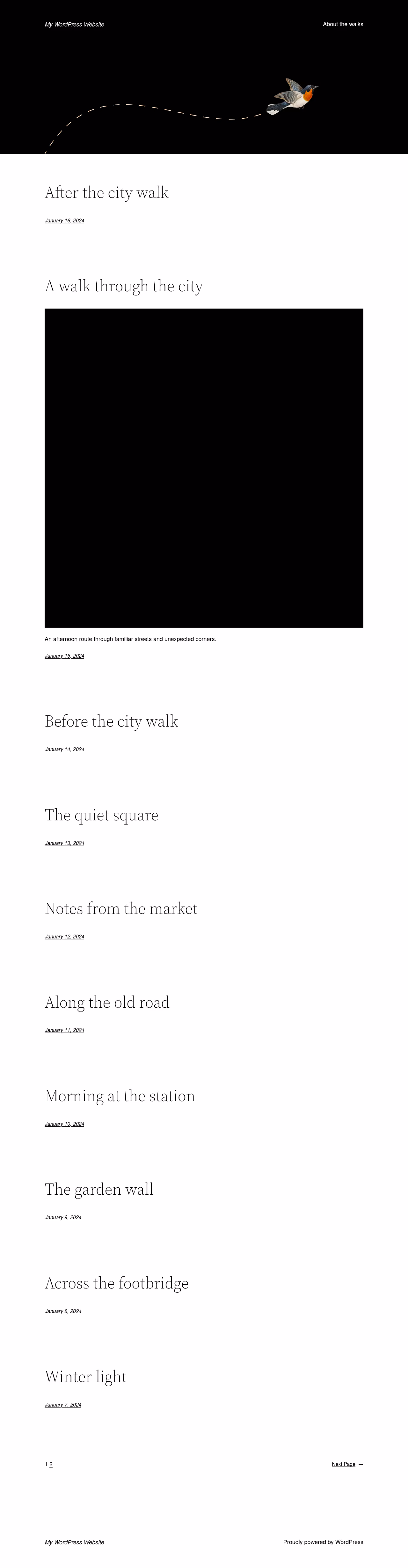 Twenty Twenty-Two home page, WordPress original