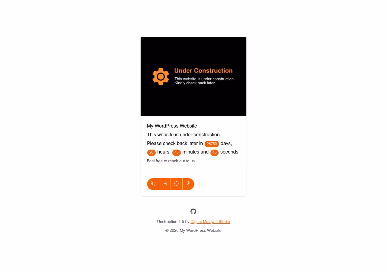 Unstruction home page, WordPress original