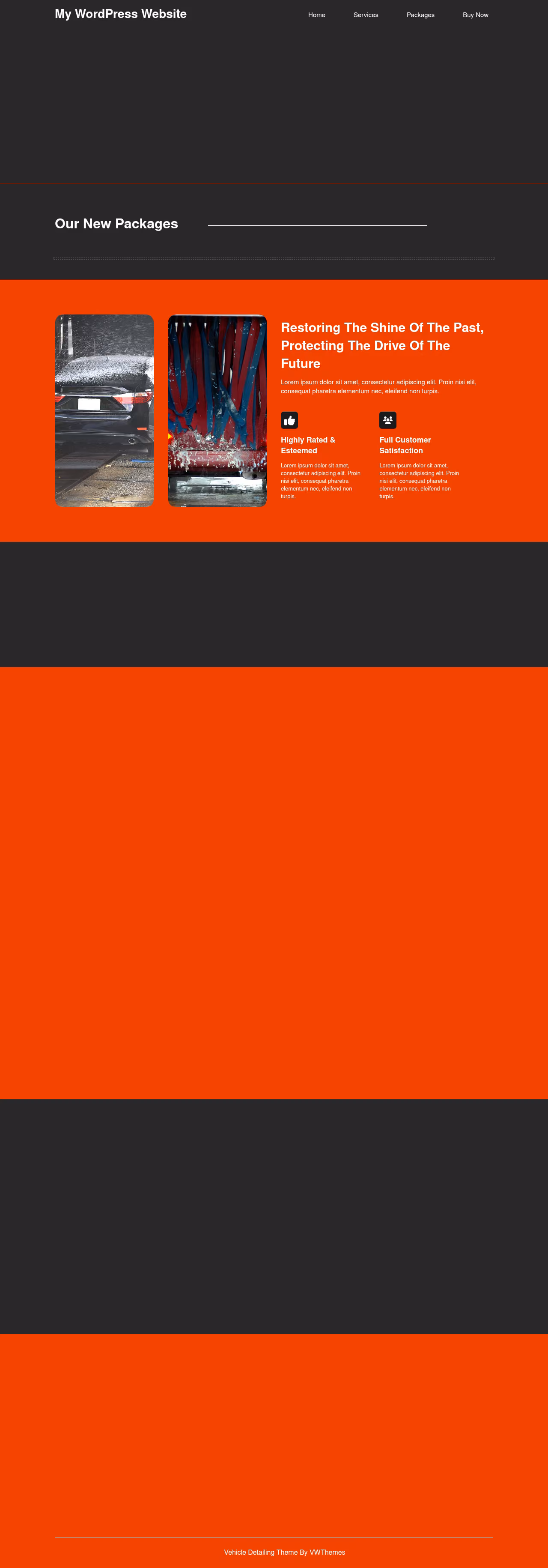 Vehicle Detailing home page, Drupal conversion by WordPal