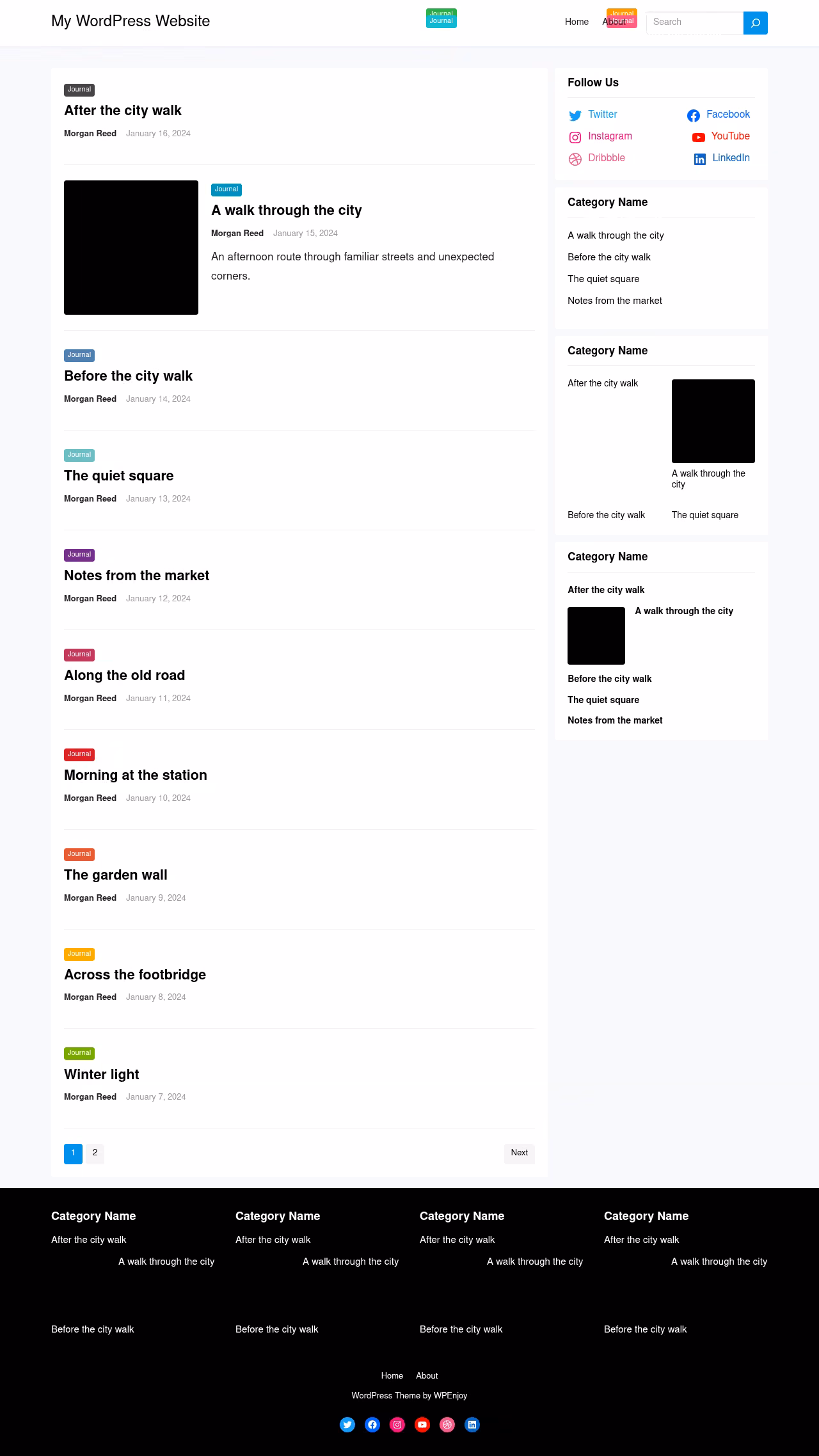 VisualBlogger home page, Drupal conversion by WordPal
