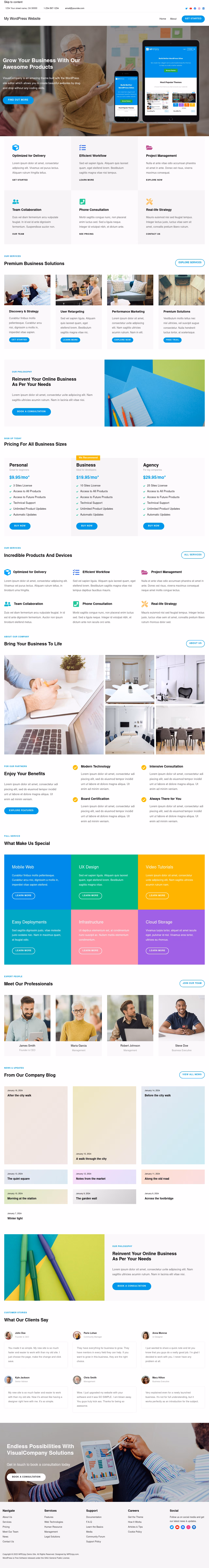 VisualCompany home page, Drupal conversion by WordPal
