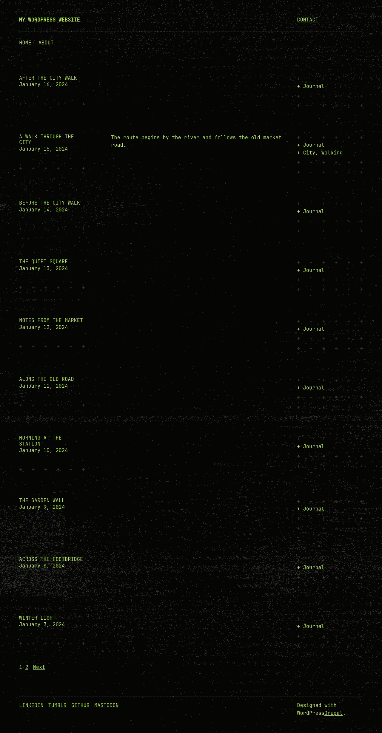 WP-DOS home page, Drupal conversion by WordPal